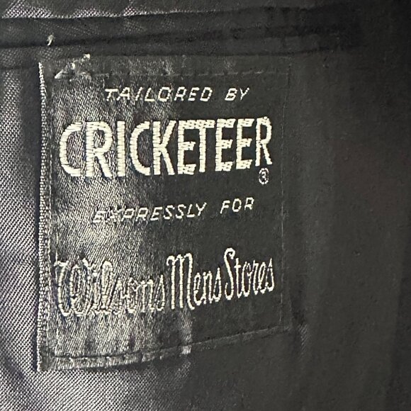 VTG Cricketeer Jacker Blazer Sports Coat Grey Plaid Mens 42R Formal Classic 90s - Picture 4 of 16